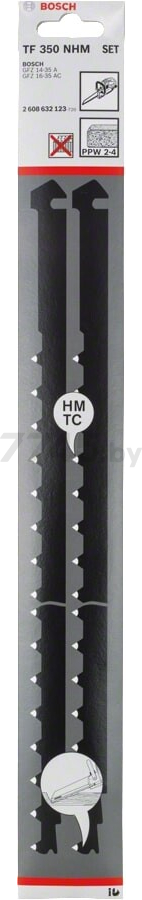 Полотно для пилы-аллигатор BOSCH по пористому бетону TF350HNM 408 мм 2 штуки (2608632123) - Фото 2